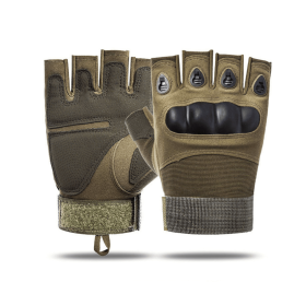 JupiterGear Tactical Fingerless Airsoft Gloves for Outdoor Sports (Color: Green, size: M)